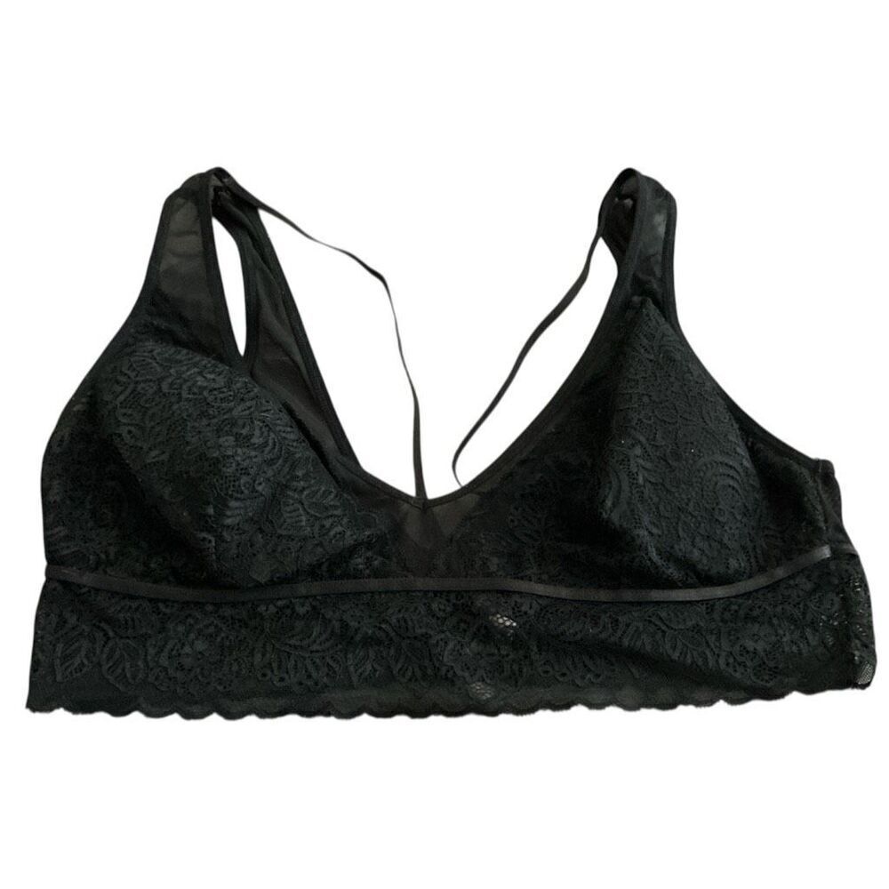 Daisy Fuentes Black Padded  Bralette  1X